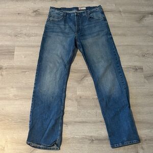 Wrangler Men's Bootcut Jeans in Deep Blue